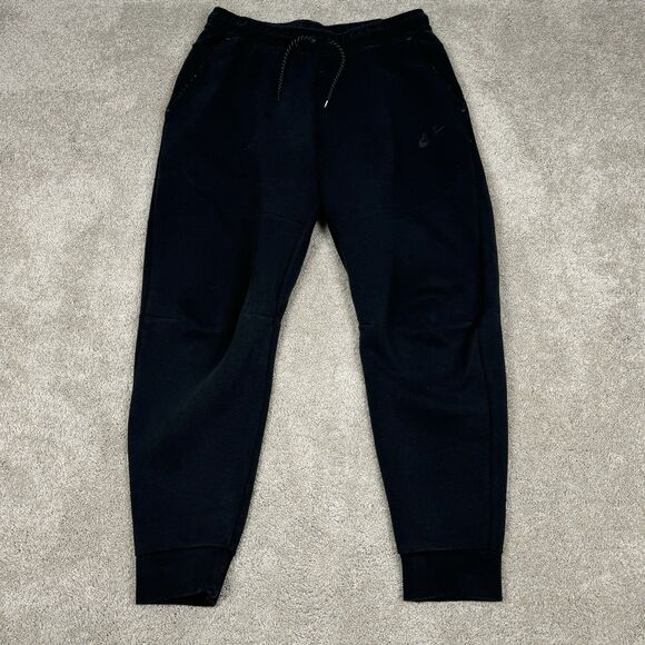 Nike Tech Fleece Jogger Sweat Pants Men’s Size Large CU4495-010 Black - Picture 2 of 8